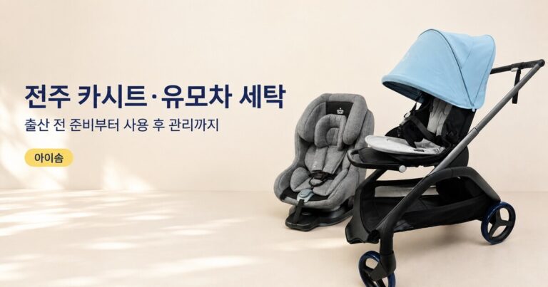 전주 카시트·유모차 세탁, 출산 전 새 제품도 준비하는 이유