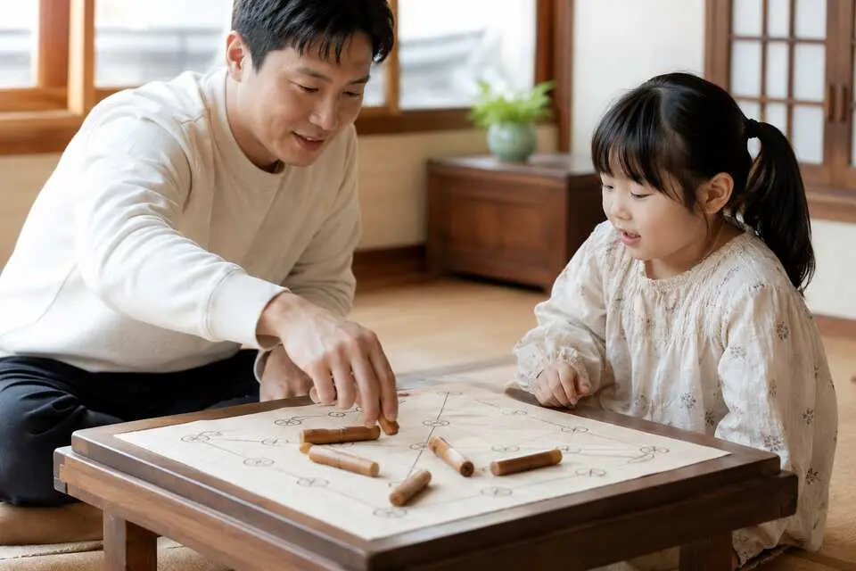 우리놀이터 마루달의 전통놀이를 설명하는 연출 이미지